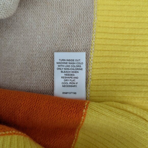 Kerri Rosenthal Radiant Sunshine Heart Color Block Cardigan Sweater Small NWT - Picture 8 of 8